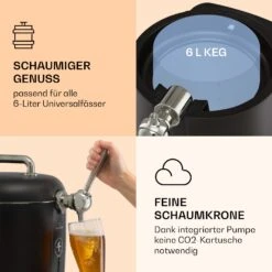 Passau Bierzapfanlage 6 L Universalfässer Druckluftpumpe 3 - 12 °C 65 W -Einrichtungsgeschäft 10041520 de 0003 logo