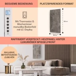 Wonderwall Santorini Smart Infrarot-Heizung 120x60cm 1000W Wochentimer IP24 -Einrichtungsgeschäft 10041819 de 0006 usp
