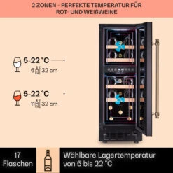 Vinovilla 17 Built-in Duo Vilhelmine Edition Weinkühlschrank 17 Fl. -Einrichtungsgeschäft 10041821 de 0003 usp