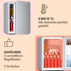 Fargo 67 Kühlschrank Minibar 67 Liter / 4 Liter Gefrierfach Kompakt -Einrichtungsgeschäft 10045044 de 0004 usp