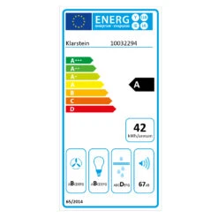 Sabia 90 Dunstabzugshaube | 90cm | 600 M³/h | Energieeffizienzklasse A | Inklusive 2 X Aktivkohlefilter -Einrichtungsgeschäft 60002219 energy label