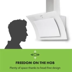 Sabia 90 Dunstabzugshaube | 90cm | 600 M³/h | Energieeffizienzklasse A | Inklusive 2 X Aktivkohlefilter -Einrichtungsgeschäft 60002219 yy 0007 logo Klarstein Sabia 90 Dunstabzugshaube weiss