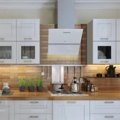 Aurea VII Dunstabzugshaube Umluftset 60cm Aktivkohlefilter Weiß -Einrichtungsgeschäft 60002224 yy 0003 ambient Klarstein Aurea VII Abzugshaube 60cm reedit