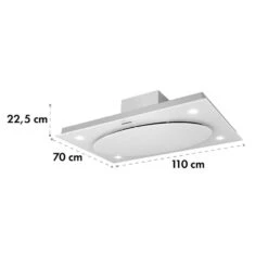 Secret Service Umluftset 110cm 800m³/h Aktivkohlefilter Weiß -Einrichtungsgeschäft 60002227 yy 0008 detail Klarstein Secret Service Dunstabzugshaube weiss reedit