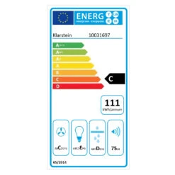 Secret Service Dunstabzugshaube Umluftset Aktivkohlefilter Edelstahl -Einrichtungsgeschäft 60002228 energy label