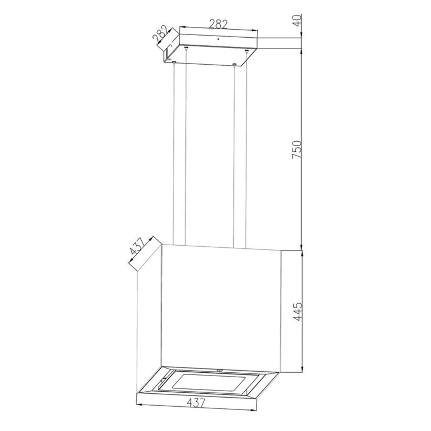 Kronleuchter Dunstabzugshaube Umluftset Aktivkohlefilter Weiß 8 Kronleuchter Dunstabzugshaube Umluftset Aktivkohlefilter Weiß – Bild 8