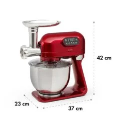Curve Plus Küchenmaschinen-Set | 5l | 4-in-1 Fleischwolf | Rot -Einrichtungsgeschäft 60002329 yy 0012 logo Klarstein Curve Plus Kuechenmaschinen Set rot