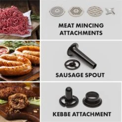 Curve Plus Küchenmaschinen-Set | 5l | 4-in-1 Fleischwolf | Silber -Einrichtungsgeschäft 60002330 yy 0003 logo Klarstein Curve Plus Kuechenmaschinen Set silber