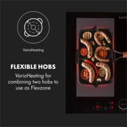 Kalahari Delicatessa Einbau-Ofen-Set Induktion 7000W 68Ltr Schwarz Edelstahl -Einrichtungsgeschäft 60002585 yy 0008 logo Klarstein Delicatessa 60 Einbaukochfeld schwarz