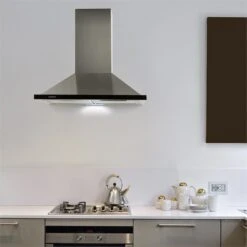 Kalahari Galina Einbau-Set Backofen + Abzugshaube 68Ltr 350 M³/h Schwarz Edelstahl -Einrichtungsgeschäft 60002588 yy 0007 ambient Klarstein Galina Dunstabzugshaube Acrylglas