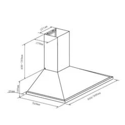 Kalahari Galina Einbau-Set Backofen + Abzugshaube 68Ltr 350 M³/h Schwarz Edelstahl -Einrichtungsgeschäft 60002588 yy 0012 logo Klarstein Galina Dunstabzugshaube Acrylglas reedit