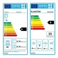 Kalahari Zelda Einbau-Set Backofen + Abzugshaube 68Ltr 620 M³/h Edelstahl -Einrichtungsgeschäft 60002589 yy 0002 titel energy label