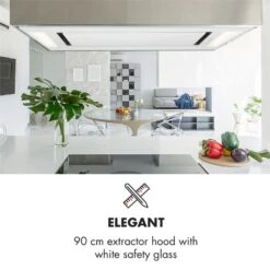 Gusteau Remy Einbau-Set Backofen + Einbau-Haube 2950W Weiß Edelstahl -Einrichtungsgeschäft 60002591 yy 0007 logo Klarstein Remy Deckenhaube 90 cm weiss