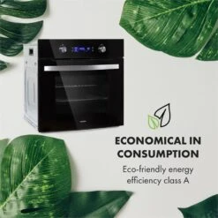 Gusteau Ignito Einbau-Ofen-Set Elektro / Gas 64Ltr Schwarz Edelstahl -Einrichtungsgeschäft 60002595 yy 0006 logo Klarstein Gusteau Elektrischer Einbaubackofen schwarz