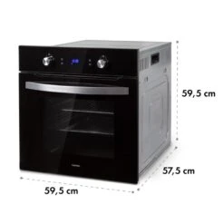 Gusteau Ignito Einbau-Ofen-Set Elektro / Gas 64Ltr Schwarz Edelstahl -Einrichtungsgeschäft 60002595 yy 0012 logo Klarstein Gusteau Elektrischer Einbaubackofen schwarz